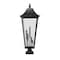 Z-Lite Gannon 5 Light Outdoor Pier Mounted Fixture, 16in. W x 41.25in. H, Black 5008PHXXLS-SQPM-BK - alternate 8